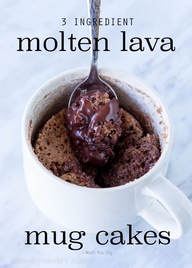 Chocolate Molten Lava Mug Cake - I Wash... You Dry