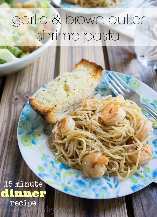 Garlic and Brown Butter Shrimp Pasta (15-minute dinner)