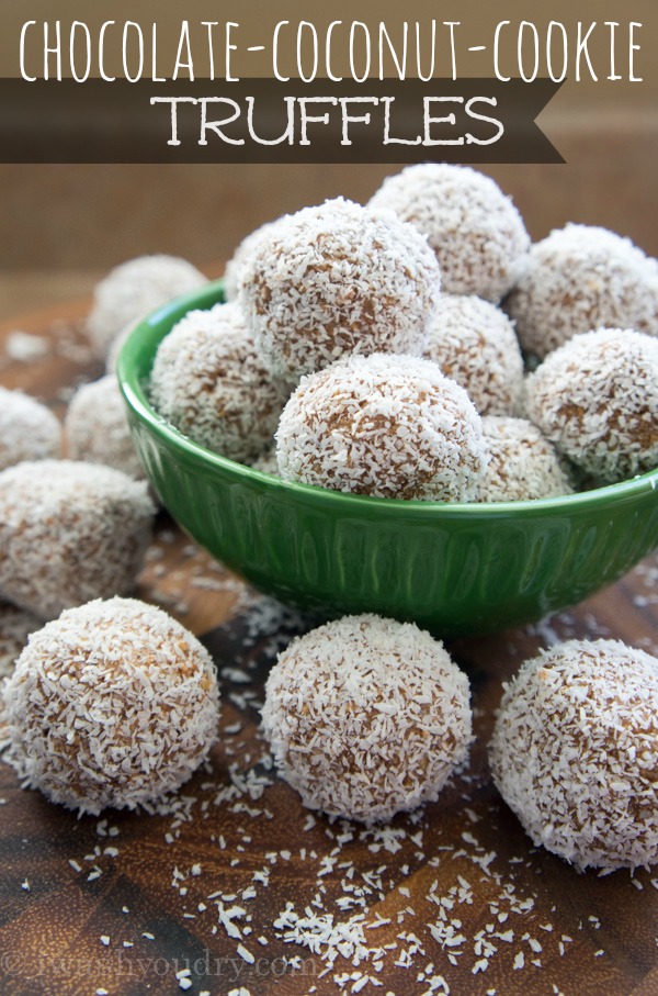 Chocolate Coconut Cookie Truffles {Yum Yum Balls} I Wash... You Dry