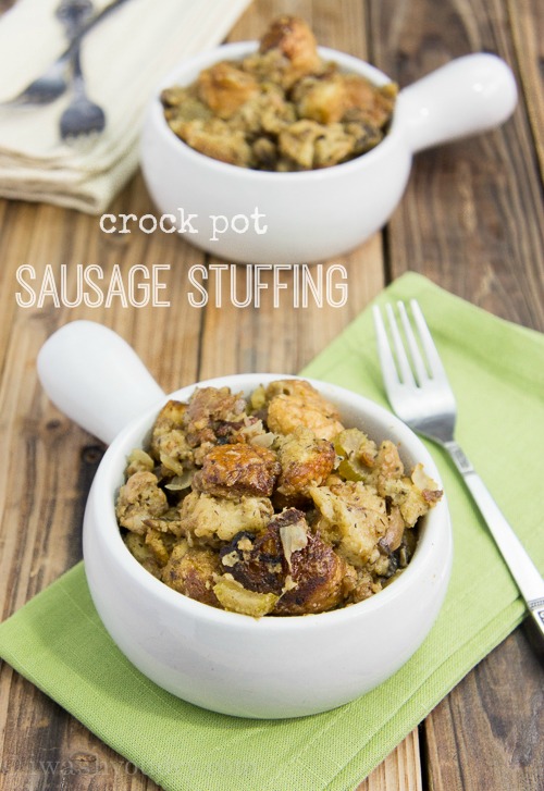 Crock Pot Sausage Stuffing I Wash... You Dry