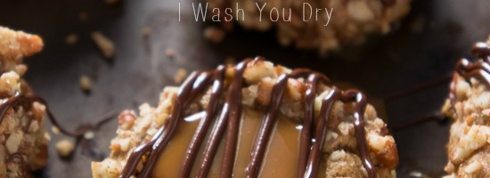 Gingerbread Turtle Thumbprint Cookies