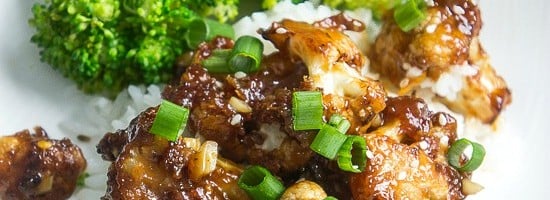 Vegetarian Orange Chicken Cauliflower