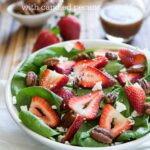 Strawberry Spinach Salad with Candied Pecans