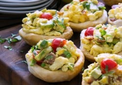 Bacon Egg and Cheese Breakfast Bread Bowls!