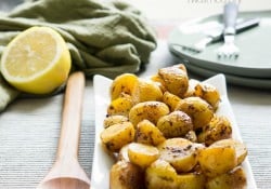 10 minute Pan Roasted Lemon Potatoes with Dill
