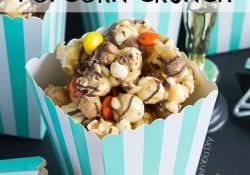 Peanut Butter and Chocolate Popcorn Crunch Mix