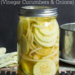 Quickles! It's a quick pickle of sliced cucumbers and sweet onions. So addictive and a fresh (low calorie) snack!