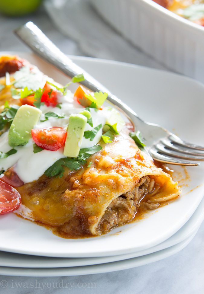 Sweet Pulled Pork Enchiladas I Wash... You Dry