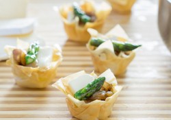Brie and Asparagus Phyllo Tarts