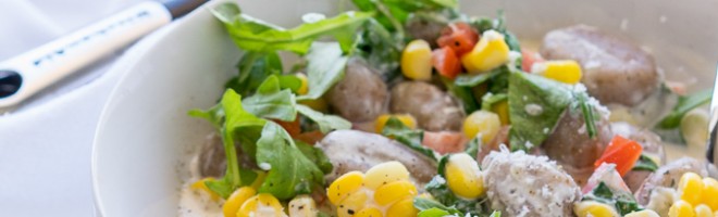 Gnocchi in light cream sauce