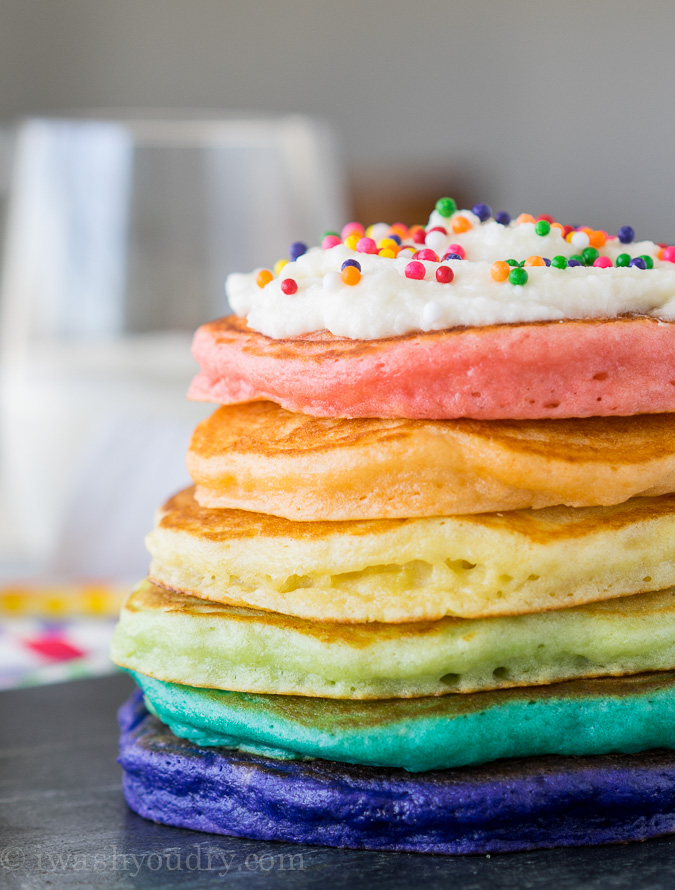 Rainbow Pancakes I Wash... You Dry