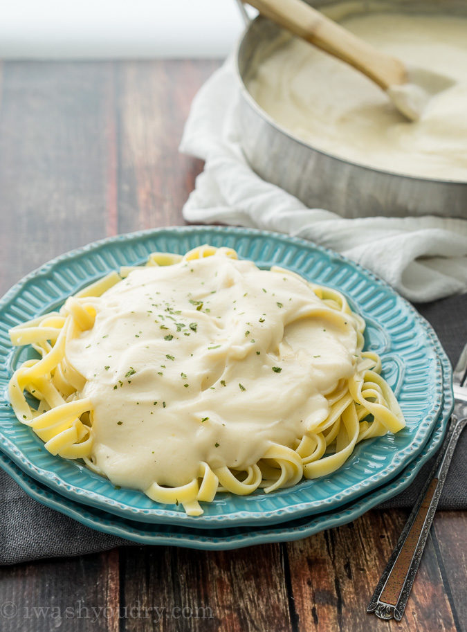 Quick and Easy Cauliflower Alfredo Sauce I Wash... You Dry