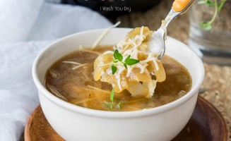 Not only is this Slow Cooker French Onion Soup easy to prepare, but it's also on the healthy side! Perfect for keeping my resolutions and still being able to enjoy my favorite comfort foods!