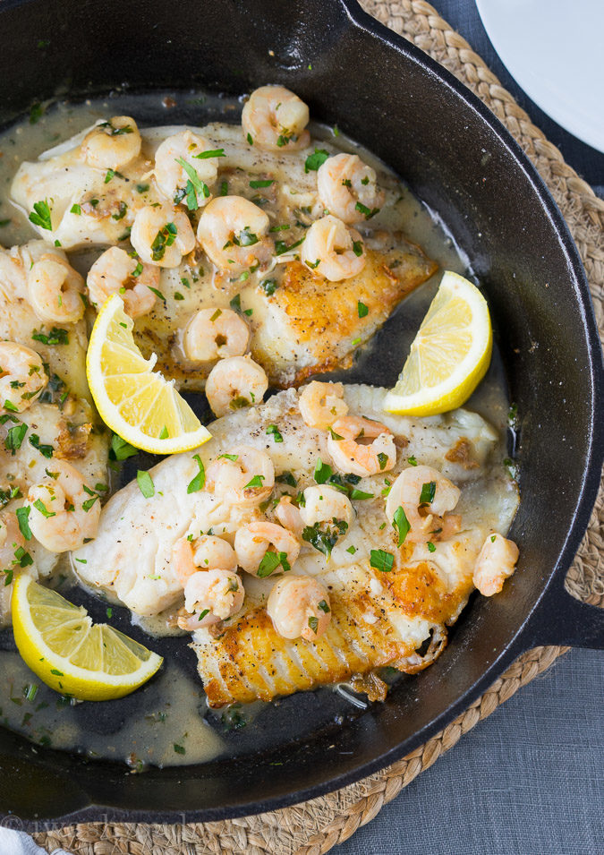Skillet Tilapia with Shrimp I Wash... You Dry