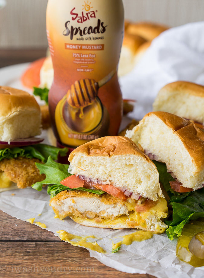 Crispy Honey Mustard Chicken Sliders I Wash... You Dry