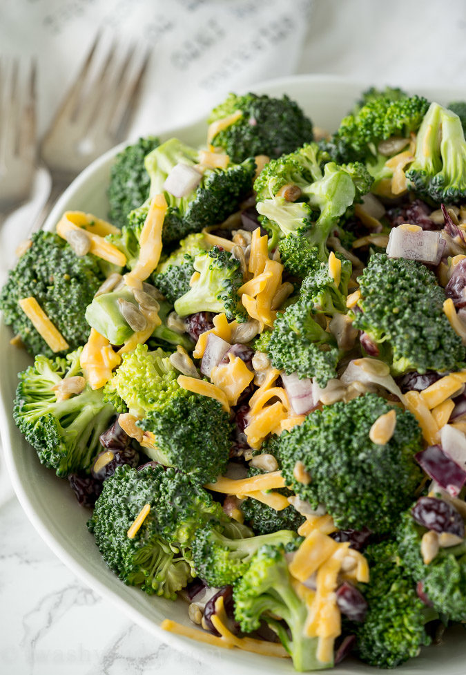 Deli Style Broccoli Cheddar Salad I Wash... You Dry