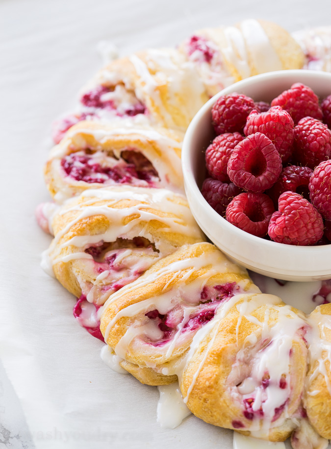 Lemon Raspberry Cream Cheese Danish Rolls I Wash... You Dry