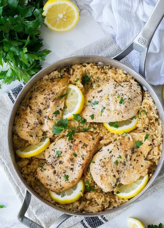 Lemon Chicken Rice Skillet - I Wash... You Dry